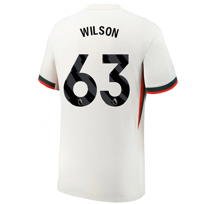 Danxen Niño Camiseta Kaiden Wilson #63 Blanco Verde 2ª Equipación 2025/26 La Camisa