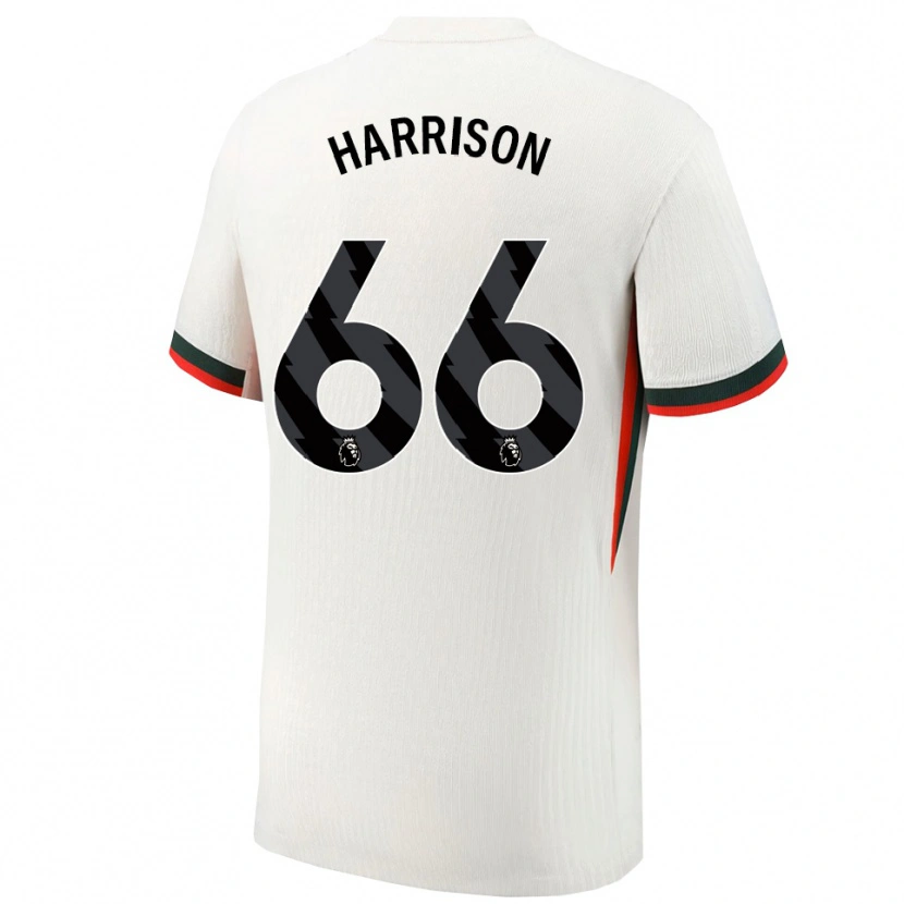 Danxen Niño Camiseta Ollie Harrison #66 Blanco Verde 2ª Equipación 2025/26 La Camisa