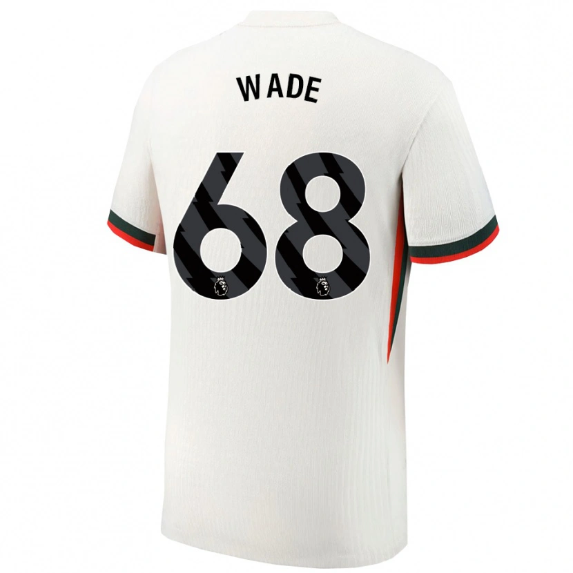 Danxen Niño Camiseta Shaun Wade #68 Blanco Verde 2ª Equipación 2025/26 La Camisa
