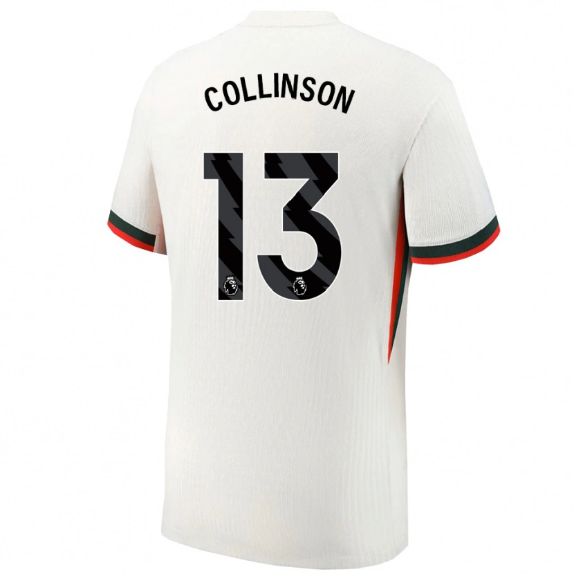 Danxen Niño Camiseta Isaac Collinson #13 Blanco Verde 2ª Equipación 2025/26 La Camisa