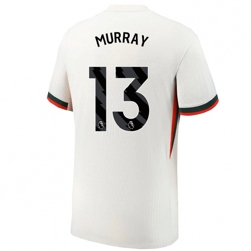 Danxen Niño Camiseta Jake Murray #13 Blanco Verde 2ª Equipación 2025/26 La Camisa