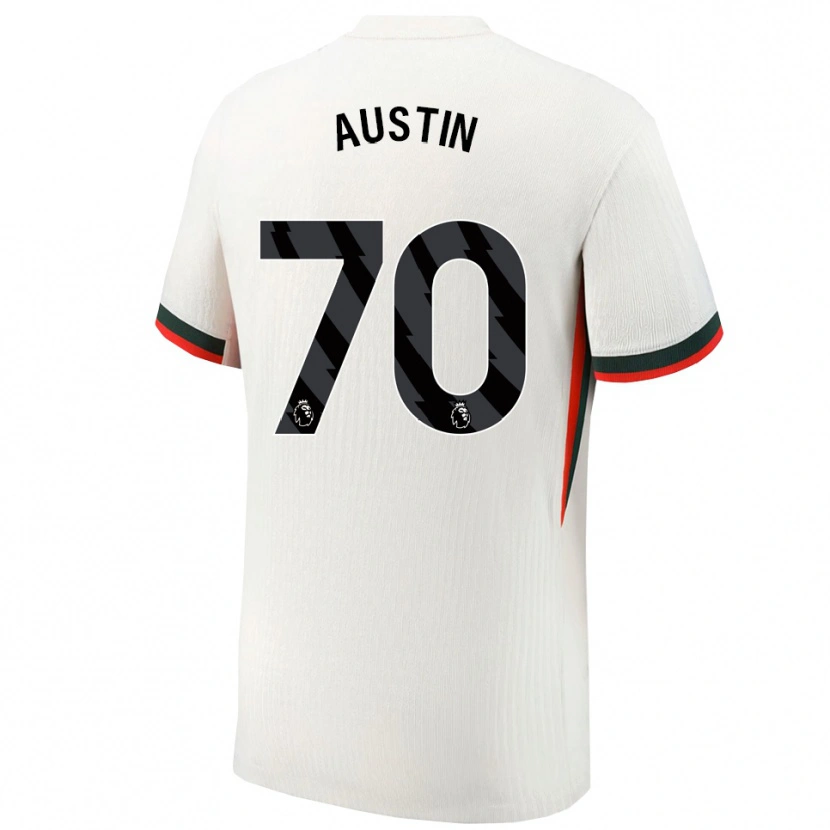 Danxen Niño Camiseta Jack Austin #70 Blanco Verde 2ª Equipación 2025/26 La Camisa