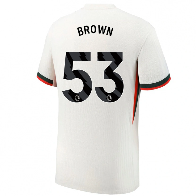Danxen Niño Camiseta Lola Brown #53 Blanco Verde 2ª Equipación 2025/26 La Camisa