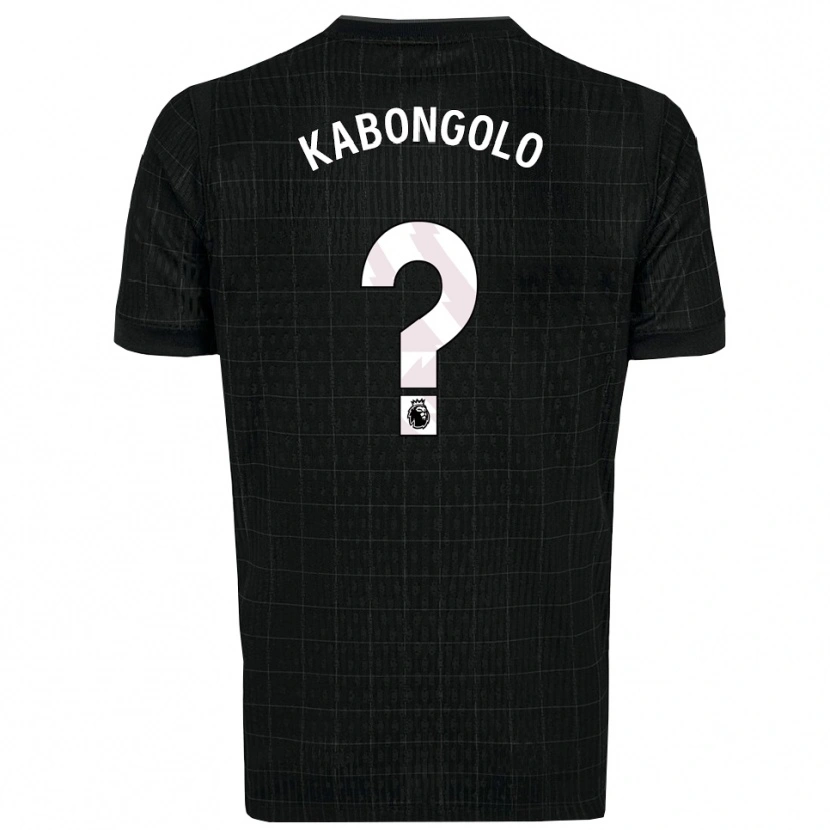 Danxen Niño Camiseta Melvyn Kabongolo #0 Negro Gris 2ª Equipación 2025/26 La Camisa