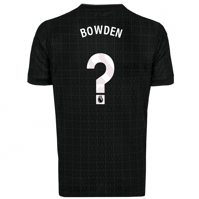 Danxen Niño Camiseta Jamie Bowden #0 Negro Gris 2ª Equipación 2025/26 La Camisa