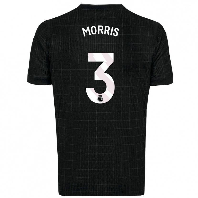 Danxen Niño Camiseta Ella Morris #3 Negro Gris 2ª Equipación 2025/26 La Camisa