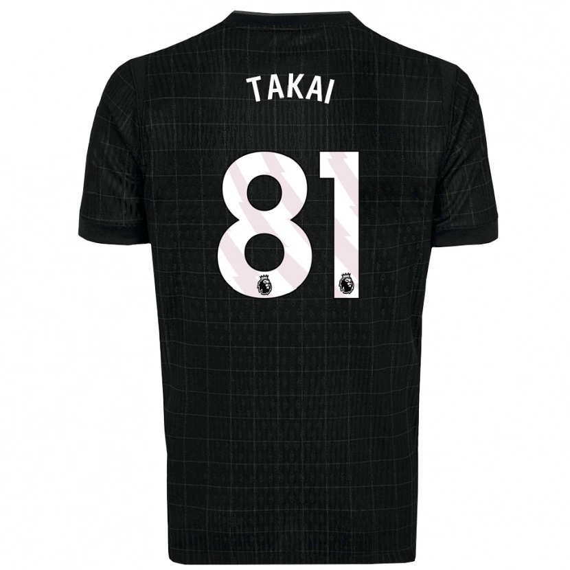 Danxen Niño Camiseta Kota Takai #81 Negro Gris 2ª Equipación 2025/26 La Camisa
