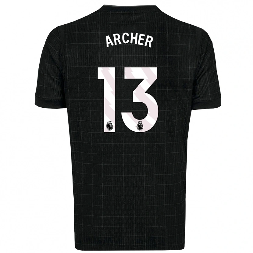 Danxen Niño Camiseta Samual Archer #13 Negro Gris 2ª Equipación 2025/26 La Camisa