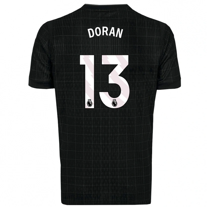 Danxen Niño Camiseta Farren Doran #13 Negro Gris 2ª Equipación 2025/26 La Camisa