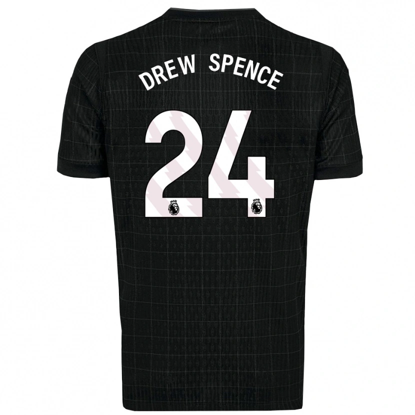 Danxen Niño Camiseta Drew Spence #24 Negro Gris 2ª Equipación 2025/26 La Camisa