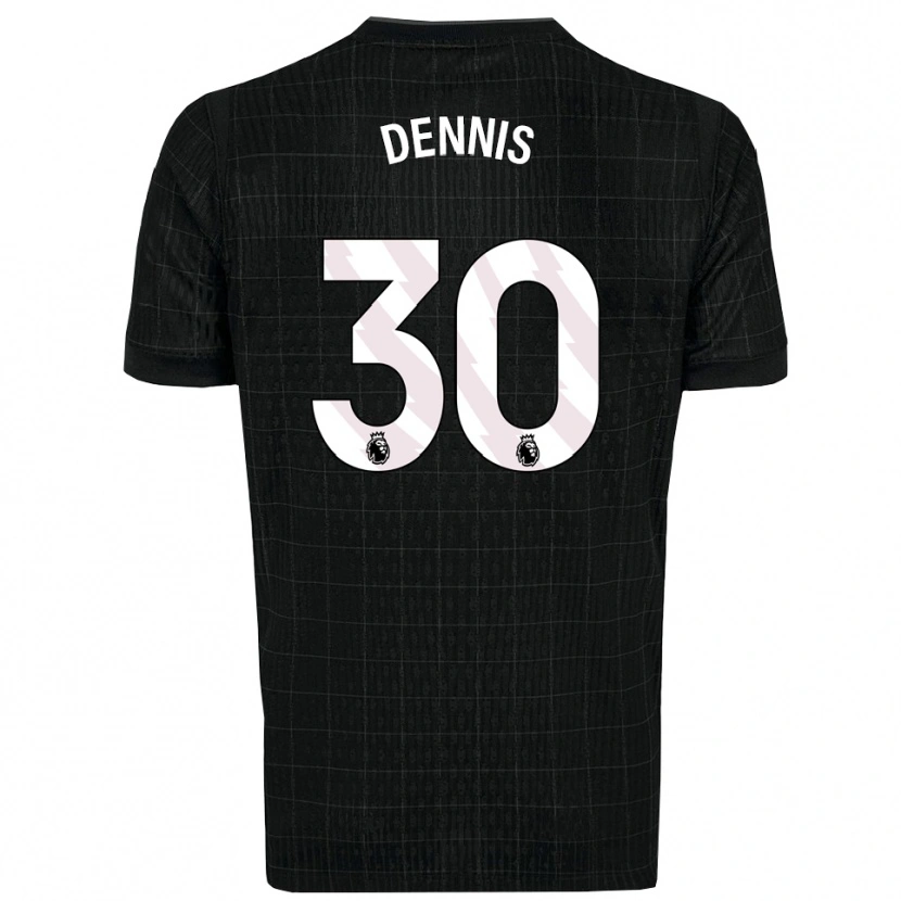Danxen Niño Camiseta Araya Dennis #30 Negro Gris 2ª Equipación 2025/26 La Camisa