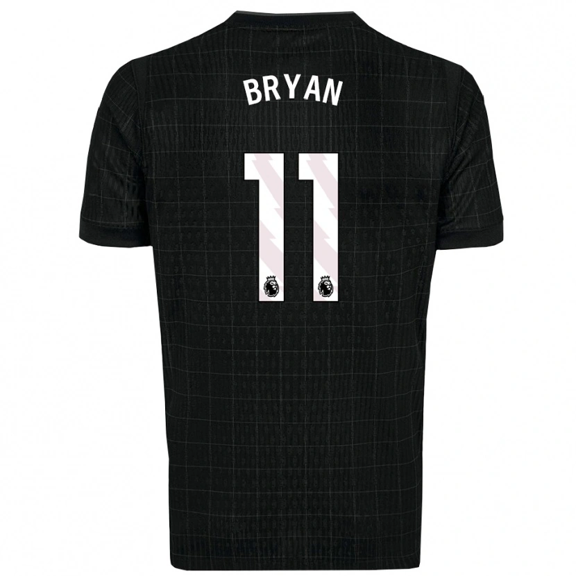Danxen Niño Camiseta Bryan Gil #11 Negro Gris 2ª Equipación 2025/26 La Camisa