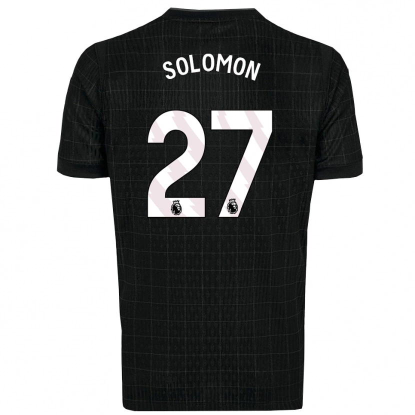 Danxen Niño Camiseta Manor Solomon #27 Negro Gris 2ª Equipación 2025/26 La Camisa