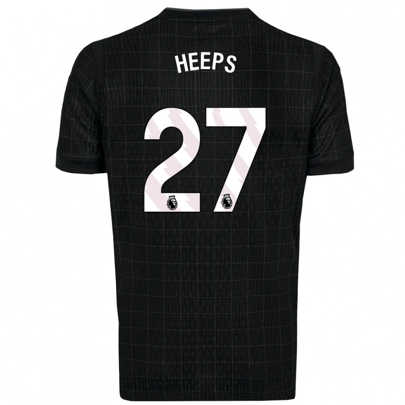 Danxen Niño Camiseta Eleanor Heeps #27 Negro Gris 2ª Equipación 2025/26 La Camisa