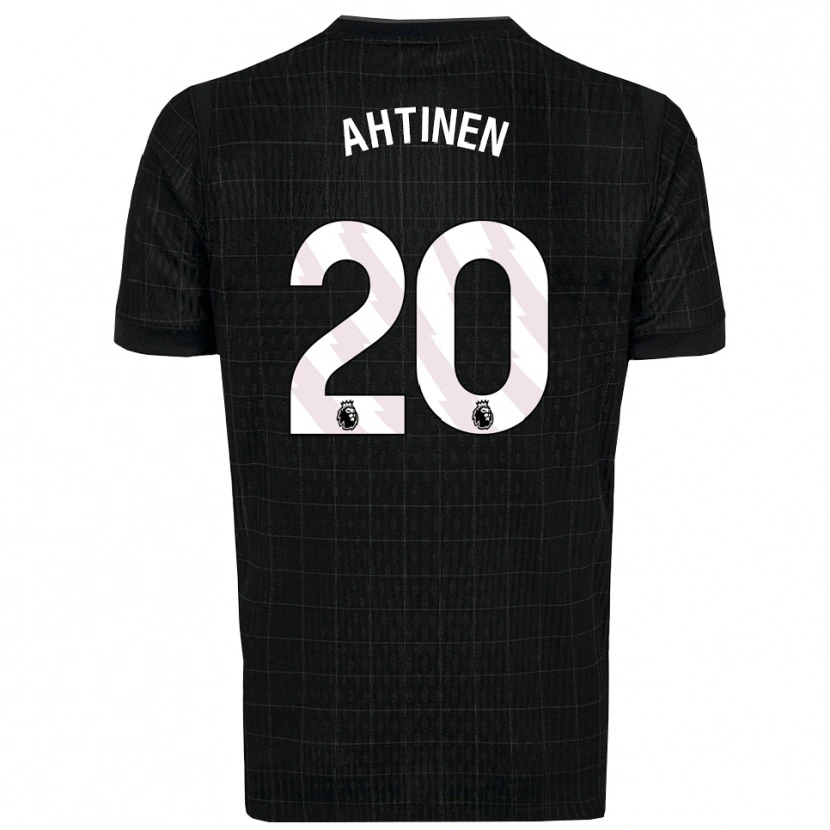 Danxen Niño Camiseta Olga Ahtinen #20 Negro Gris 2ª Equipación 2025/26 La Camisa