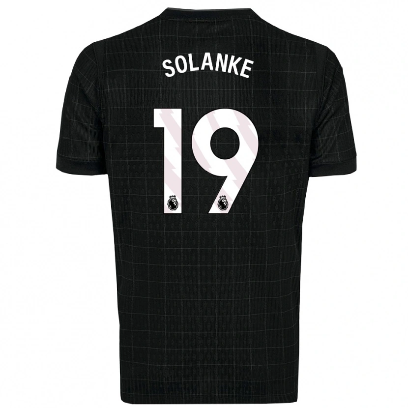 Danxen Niño Camiseta Dominic Solanke #19 Negro Gris 2ª Equipación 2025/26 La Camisa