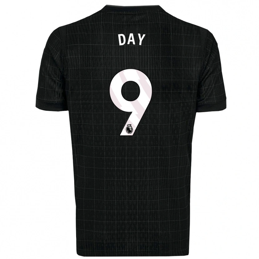 Danxen Niño Camiseta Frankie Day #9 Negro Gris 2ª Equipación 2025/26 La Camisa