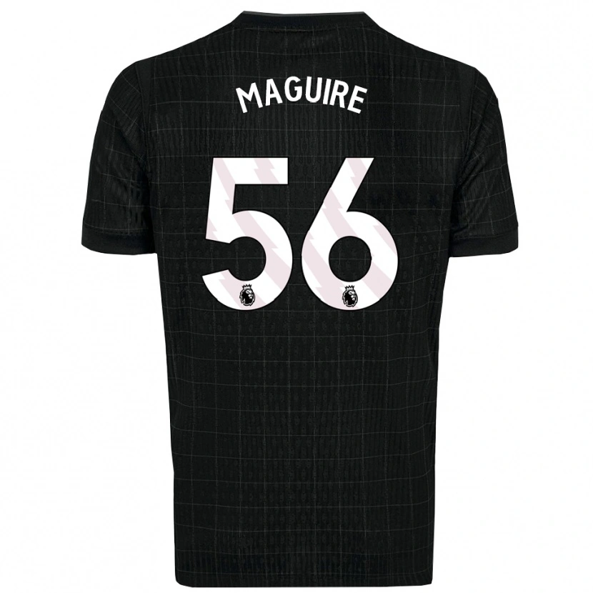 Danxen Niño Camiseta Aaron Maguire #56 Negro Gris 2ª Equipación 2025/26 La Camisa