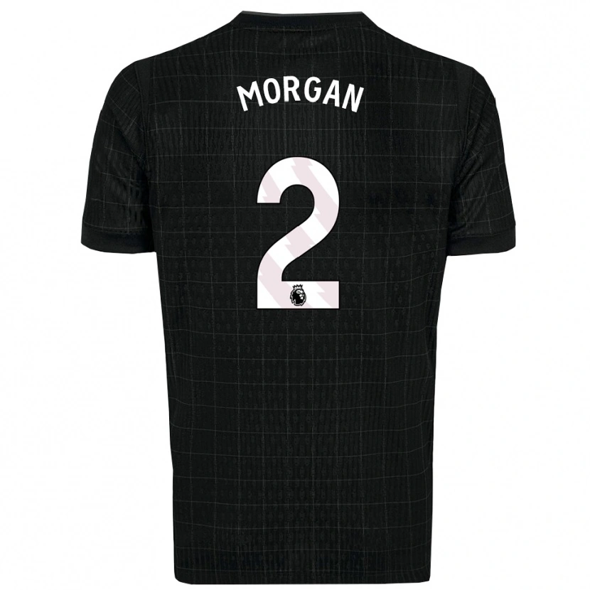 Danxen Niño Camiseta Esther Morgan #2 Negro Gris 2ª Equipación 2025/26 La Camisa