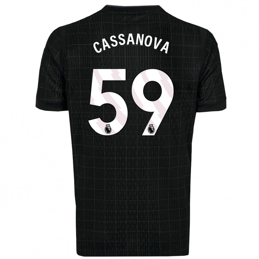 Danxen Niño Camiseta Dante Cassanova #59 Negro Gris 2ª Equipación 2025/26 La Camisa