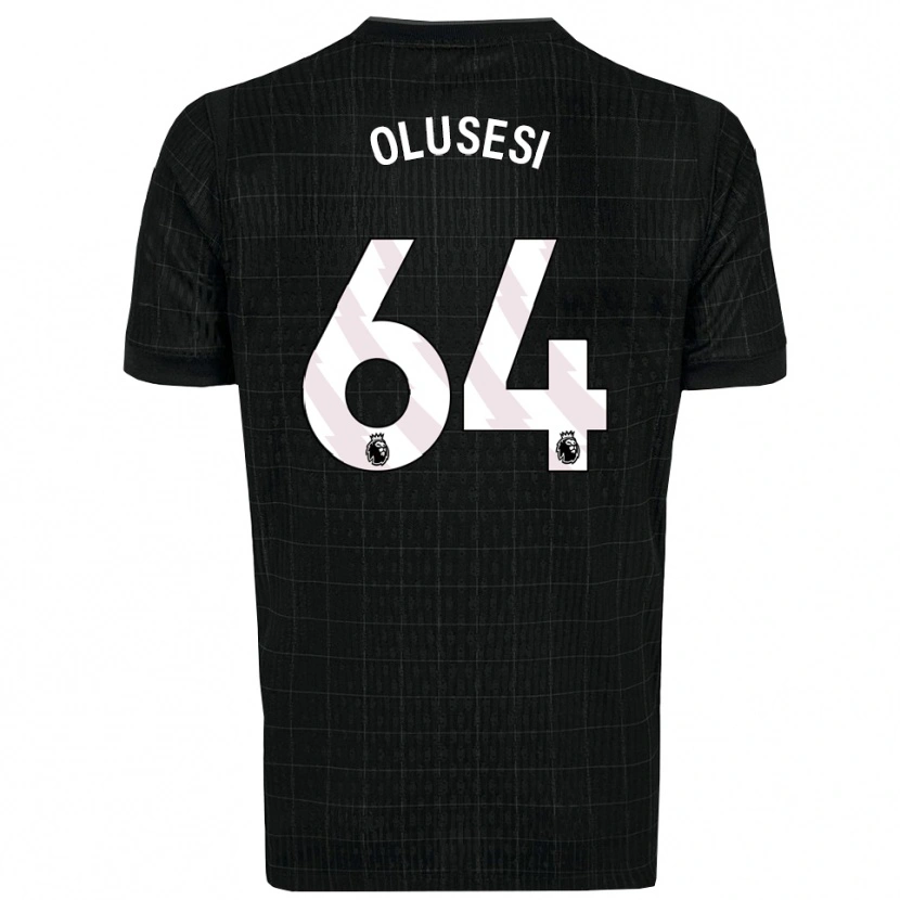 Danxen Niño Camiseta Callum Olusesi #64 Negro Gris 2ª Equipación 2025/26 La Camisa