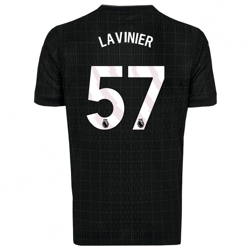 Danxen Niño Camiseta Marcel Lavinier #57 Negro Gris 2ª Equipación 2025/26 La Camisa
