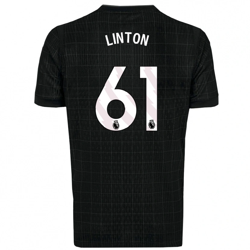 Danxen Niño Camiseta Jahziah Linton #61 Negro Gris 2ª Equipación 2025/26 La Camisa
