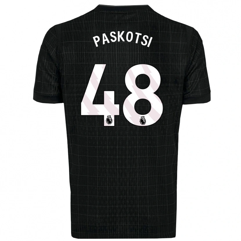 Danxen Niño Camiseta Maksim Paskotsi #48 Negro Gris 2ª Equipación 2025/26 La Camisa