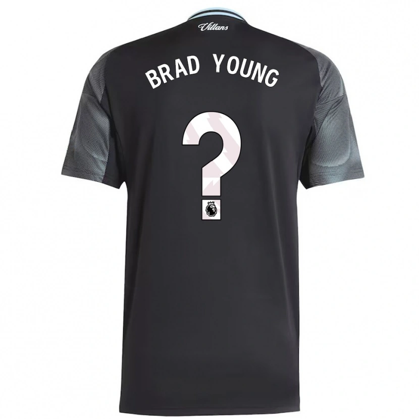 Danxen Niño Camiseta Brad Young #0 Negro Celeste 2ª Equipación 2025/26 La Camisa