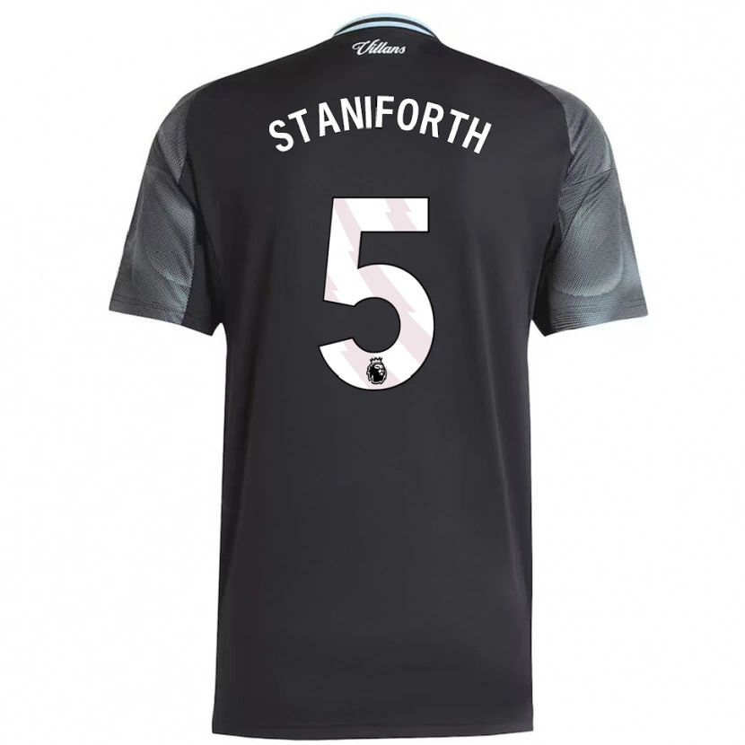 Danxen Niño Camiseta Lucy Staniforth #5 Negro Celeste 2ª Equipación 2025/26 La Camisa