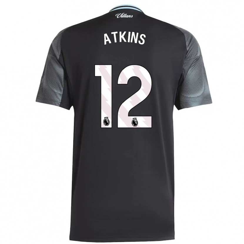 Danxen Niño Camiseta Clay Atkins #12 Negro Celeste 2ª Equipación 2025/26 La Camisa