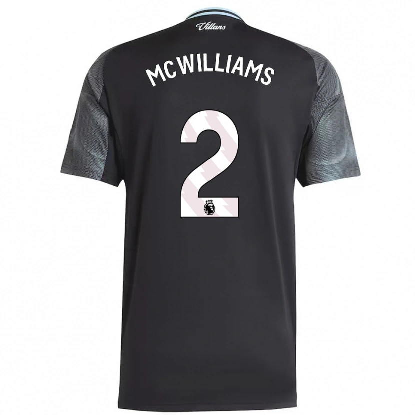 Danxen Niño Camiseta Ashton Mcwilliams #2 Negro Celeste 2ª Equipación 2025/26 La Camisa