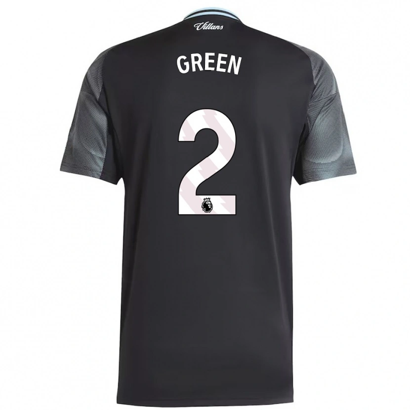 Danxen Niño Camiseta Jacob Green #2 Negro Celeste 2ª Equipación 2025/26 La Camisa