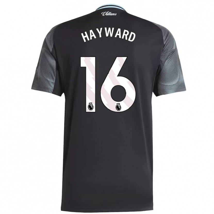 Danxen Niño Camiseta Vinnie Hayward #16 Negro Celeste 2ª Equipación 2025/26 La Camisa