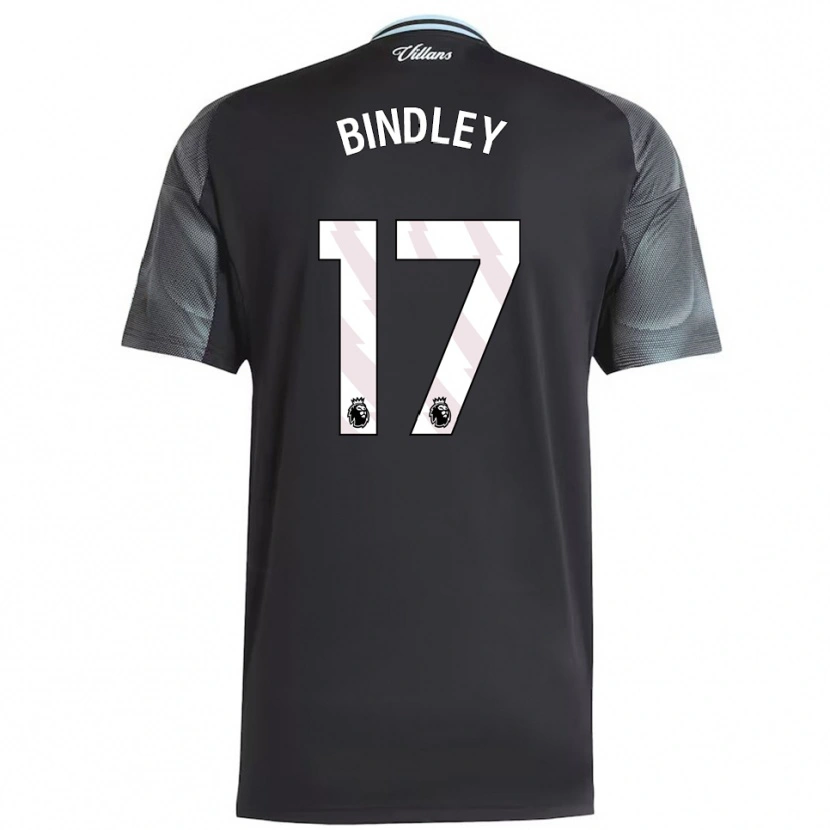 Danxen Niño Camiseta Oliver Bindley #17 Negro Celeste 2ª Equipación 2025/26 La Camisa