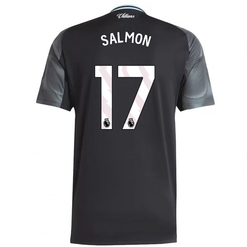 Danxen Niño Camiseta Ebony Salmon #17 Negro Celeste 2ª Equipación 2025/26 La Camisa