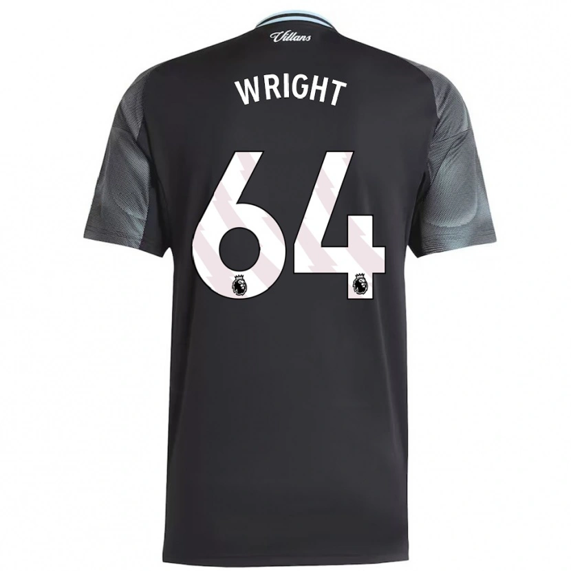 Danxen Niño Camiseta James Wright #64 Negro Celeste 2ª Equipación 2025/26 La Camisa