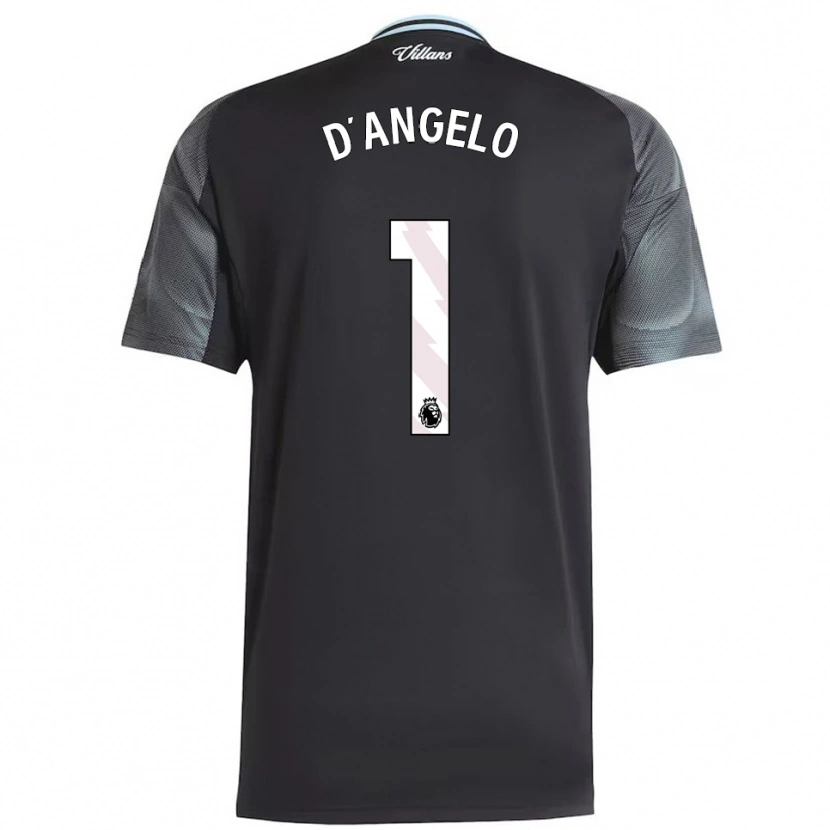 Danxen Niño Camiseta Sabrina D'angelo #1 Negro Celeste 2ª Equipación 2025/26 La Camisa