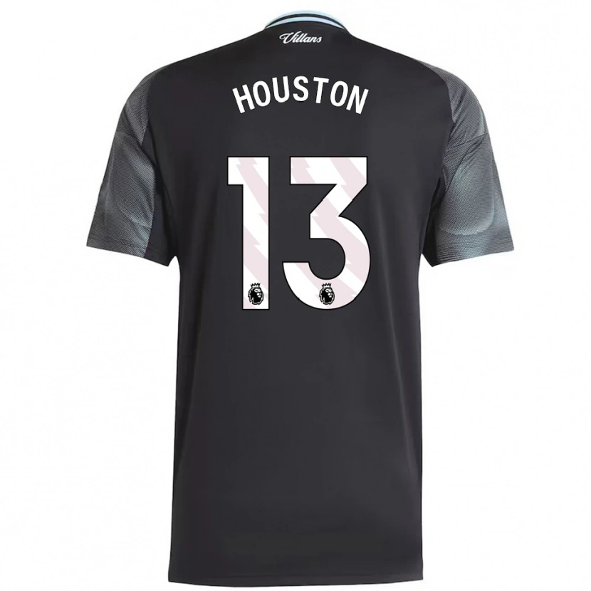 Danxen Niño Camiseta Theo Houston #13 Negro Celeste 2ª Equipación 2025/26 La Camisa
