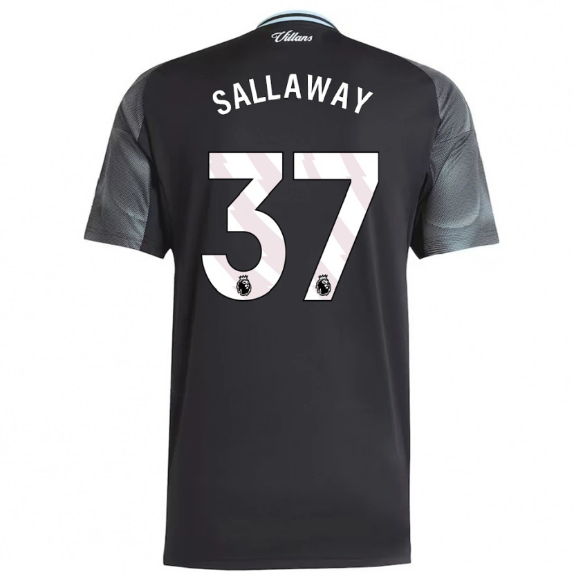 Danxen Niño Camiseta Lydia Sallaway #37 Negro Celeste 2ª Equipación 2025/26 La Camisa