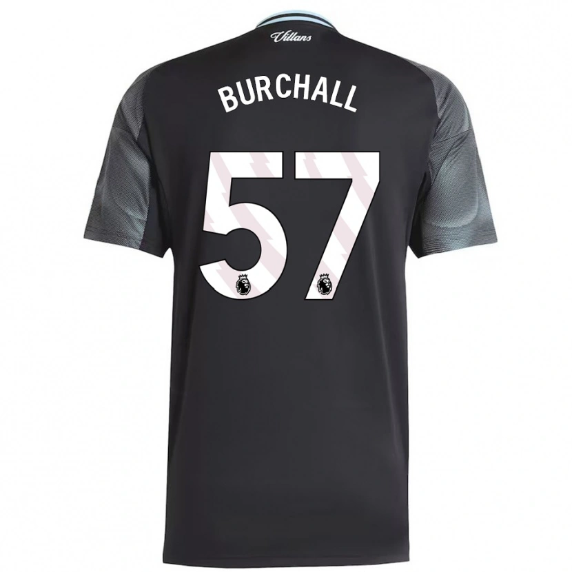 Danxen Niño Camiseta Ajani Burchall #57 Negro Celeste 2ª Equipación 2025/26 La Camisa
