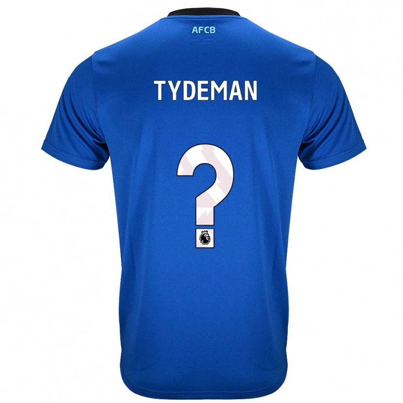 Danxen Niño Camiseta Kian Tydeman #0 Azul Negro 2ª Equipación 2025/26 La Camisa