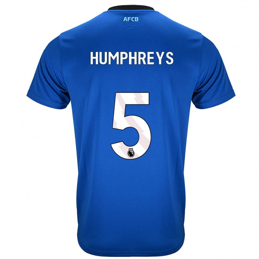 Danxen Niño Camiseta Holly Humphreys #5 Azul Negro 2ª Equipación 2025/26 La Camisa
