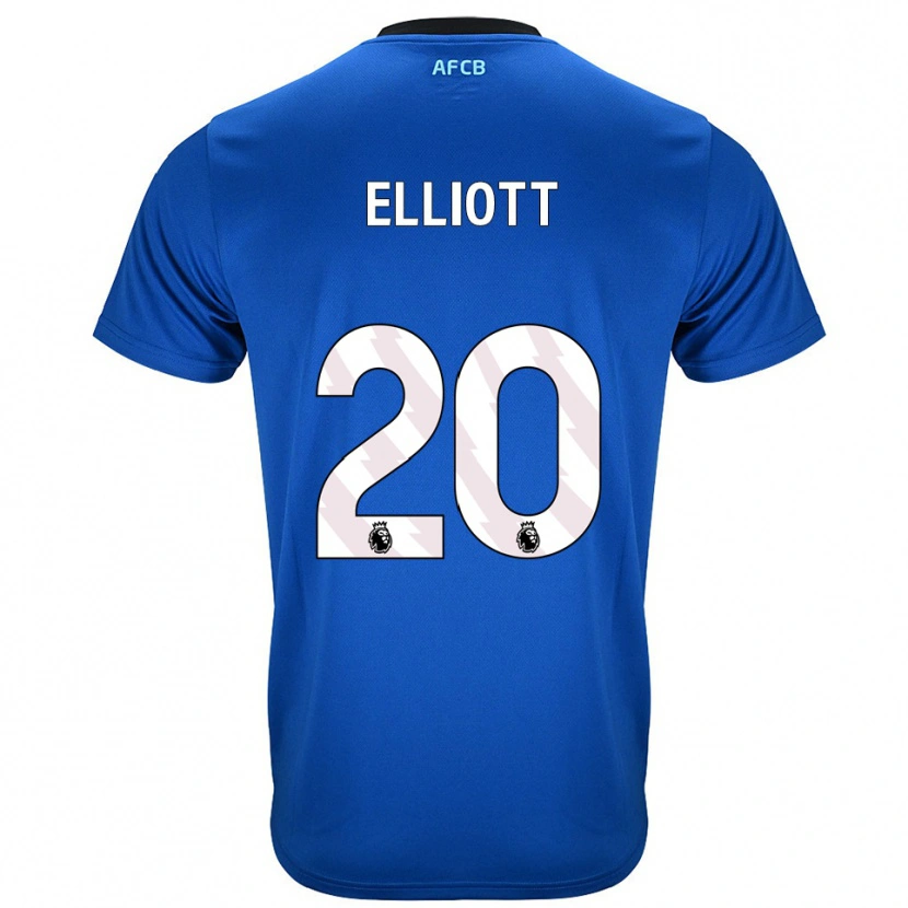 Danxen Niño Camiseta Kaitlyn Elliott #20 Azul Negro 2ª Equipación 2025/26 La Camisa