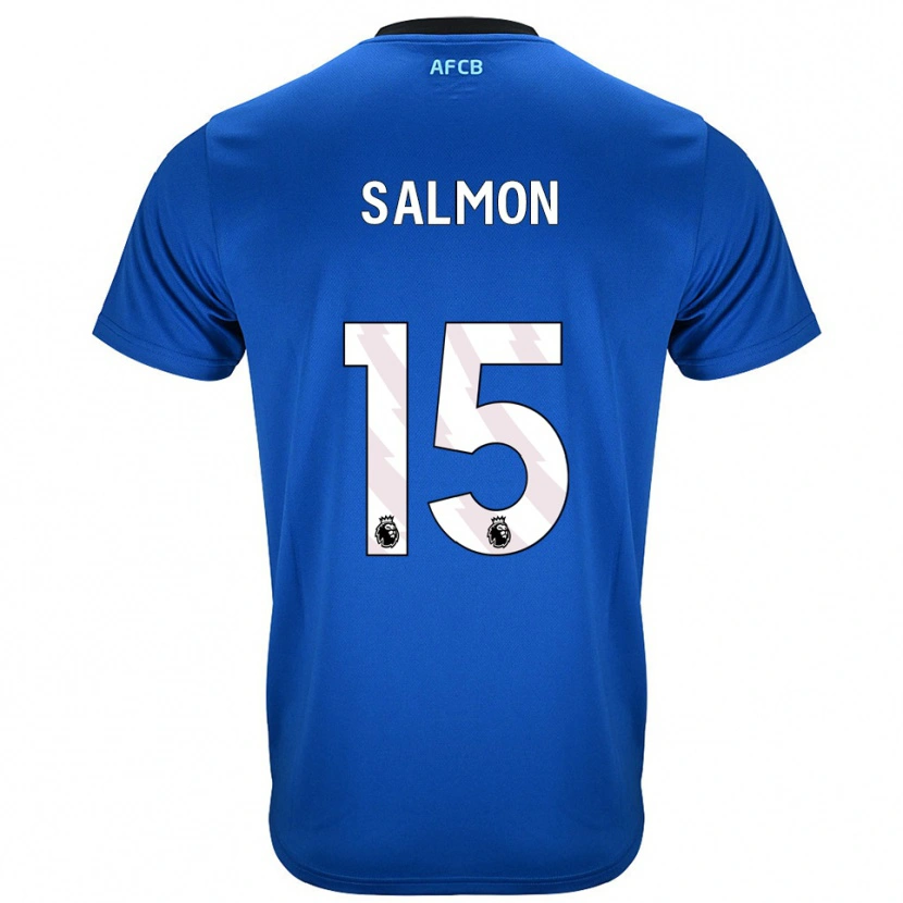 Danxen Niño Camiseta Josh Salmon #15 Azul Negro 2ª Equipación 2025/26 La Camisa