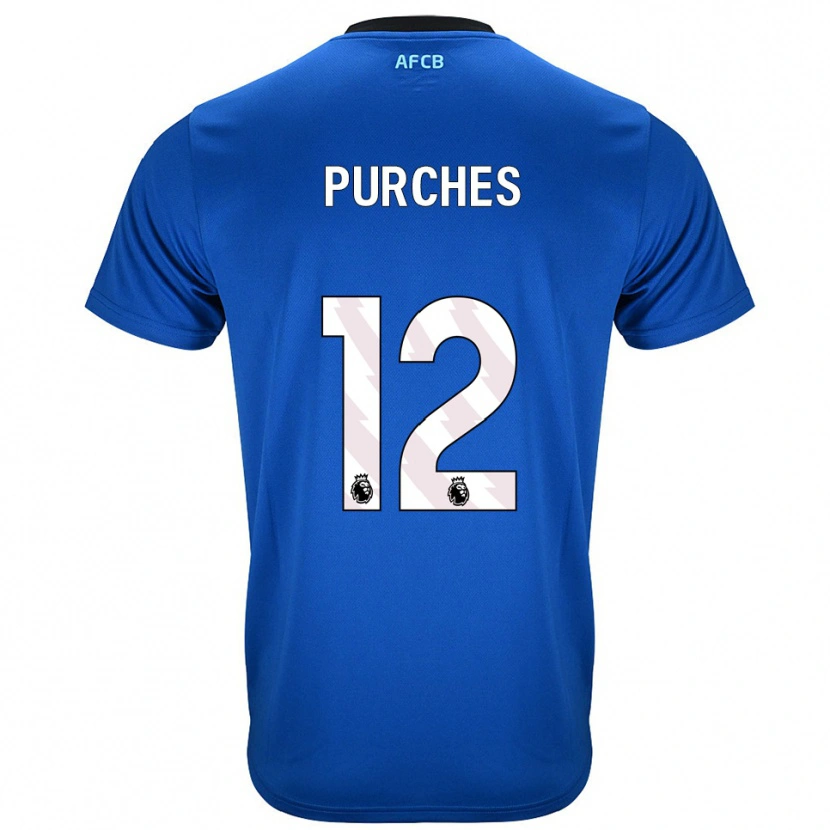 Danxen Niño Camiseta Ben Purches #12 Azul Negro 2ª Equipación 2025/26 La Camisa