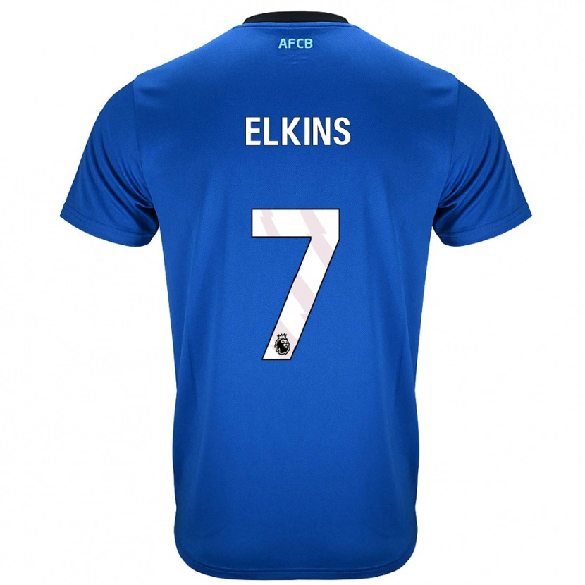 Danxen Niño Camiseta Elle Elkins #7 Azul Negro 2ª Equipación 2025/26 La Camisa