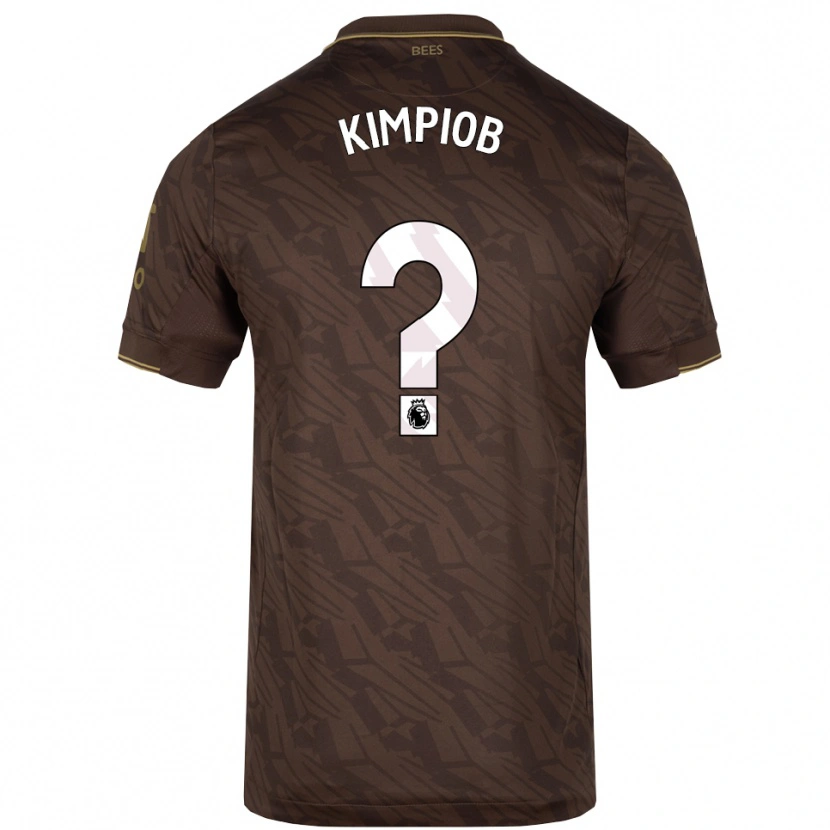 Danxen Niño Camiseta Joshua Kimpiob #0 Marrón Oro 2ª Equipación 2025/26 La Camisa