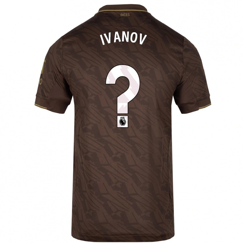 Danxen Niño Camiseta Konstantin Ivanov #0 Marrón Oro 2ª Equipación 2025/26 La Camisa