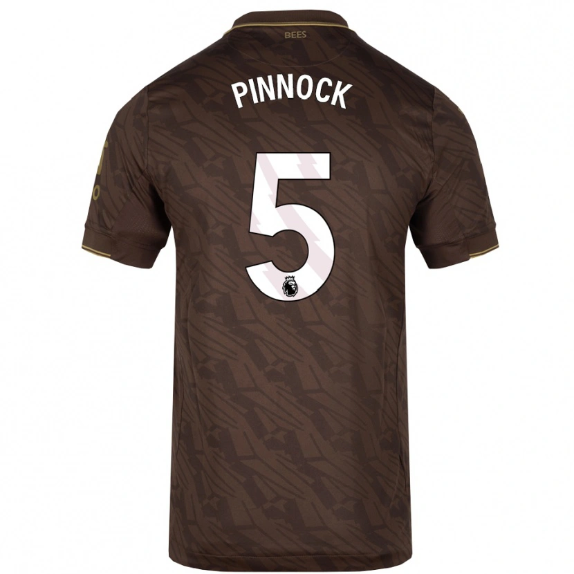 Danxen Niño Camiseta Ethan Pinnock #5 Marrón Oro 2ª Equipación 2025/26 La Camisa